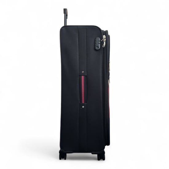 Maleta extensible, suave, negra, extragrande, ligera, de 8 ruedas, para viaje - Image 5