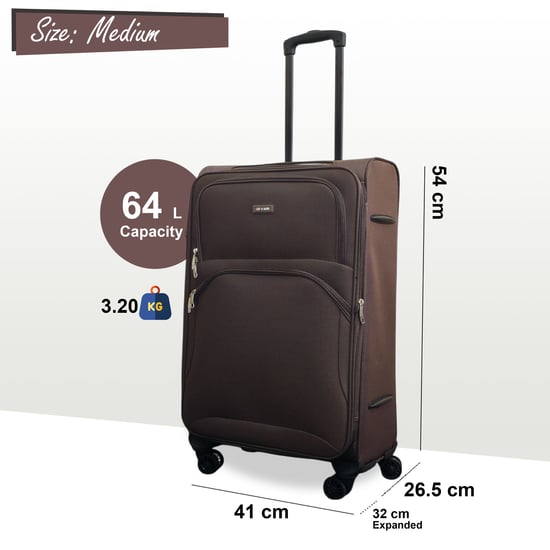 Maleta ligera expandible de 8 ruedas, color marrón suave, juego de 4 unidades - Image 4