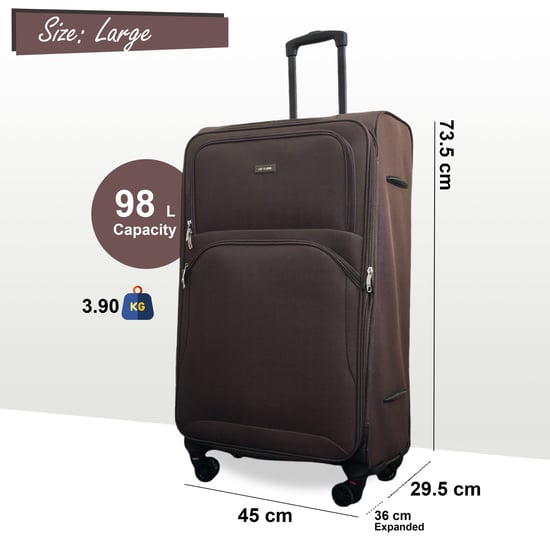 Maleta ligera expandible de 8 ruedas, color marrón suave, juego de 4 unidades - Image 5