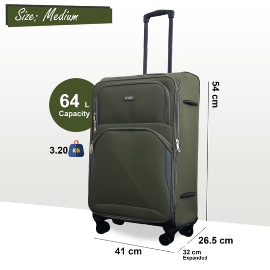 Maleta ligera expandible de 8 ruedas, color caqui y verde, juego de 4 unidades - Image 5