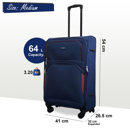 Maleta ligera expandible de 8 ruedas, color azul marino, juego de 4 unidades - Image 5