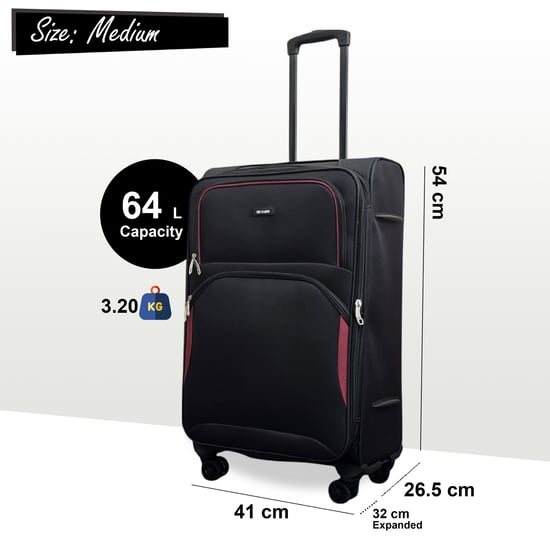 Maleta ligera y expandible de 8 ruedas, color negro, juego de 4 unidades - Image 5