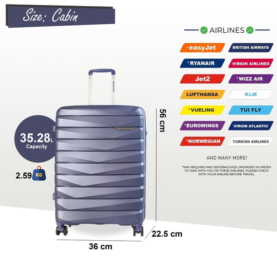 Maleta rígida de cabina PP de apta para Easyjet y Ryanair. - Image 2