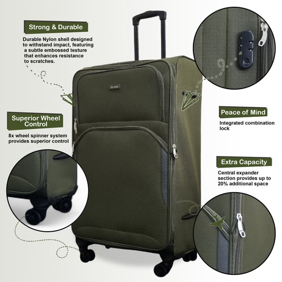 Maleta de cabina Soft Shell de 48 x 37 x 20 cm, segura, apta para Easyjet y Ryanair. - Image 3
