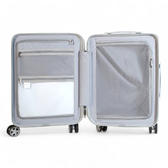Maleta de cabina rígida plateada inspirada en Rimowa, con ruedas y duradera, TSA - Image 6