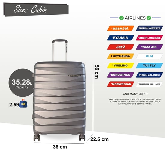 Maleta rígida de cabina PP de apta para Easyjet y Ryanair. - Image 2
