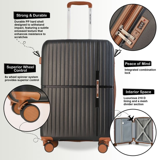 Maleta rígida de cabina PP de 37 x 22 x 56 cm, apta para Easyjet y Ryanair. - Image 3