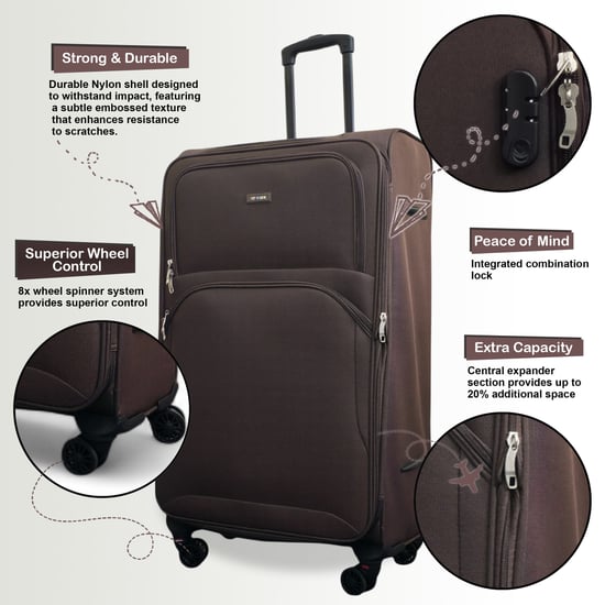 Maleta de cabina Soft Shell de 48 x 37 x 20 cm, segura, apta para Easyjet y Ryanair. - Image 3