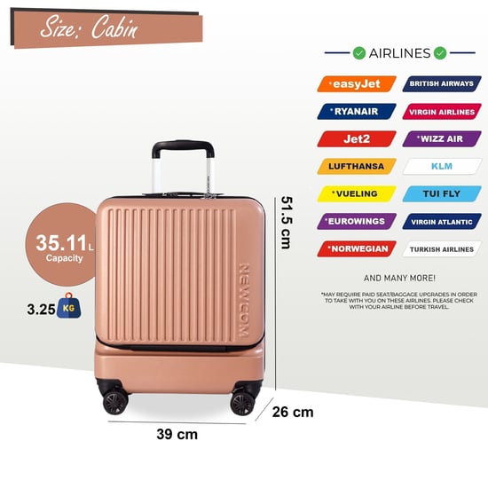 Maleta de viaje EasyJet Ryanair resistente, de color rosa, con apertura frontal, 39 x 26 x 51,5 cm - Image 2