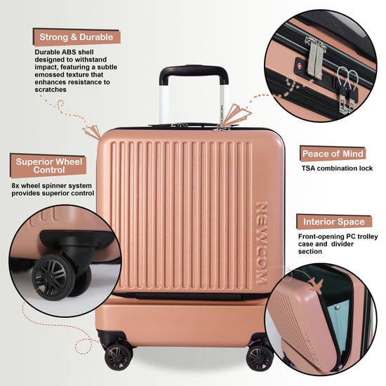 Maleta de viaje EasyJet Ryanair resistente, de color rosa, con apertura frontal, 39 x 26 x 51,5 cm - Image 3