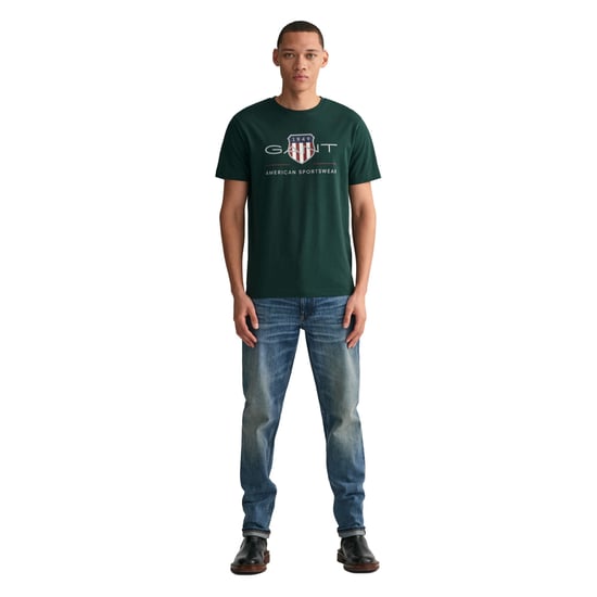 GANT Mens Regular Fit Short Sleeve Archive Shield T-Shirt - Image 6