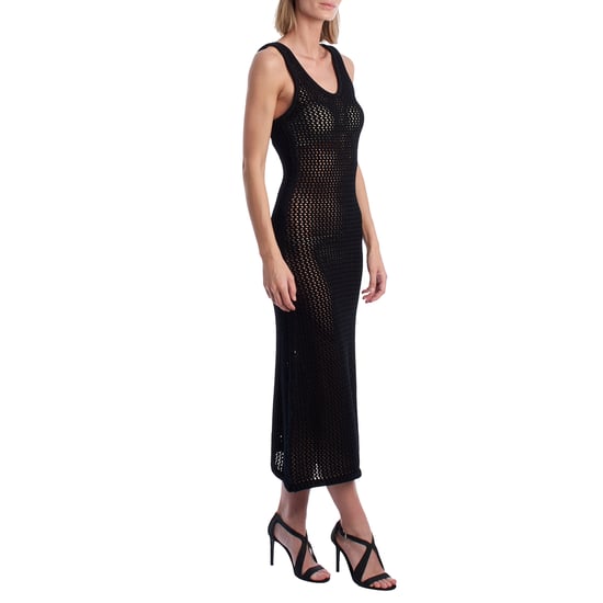 Vestido Largo Calado de Crochet KWDR00165 para Mujer - Image 3
