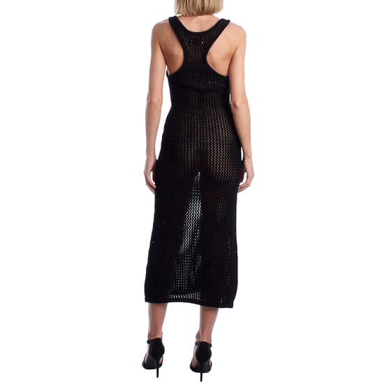 Vestido Largo Calado de Crochet KWDR00165 para Mujer - Image 4