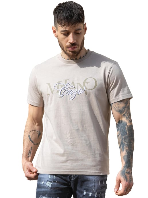 Enzo Milano | Camiseta Estampada de Hombre con Cuello Redondo - Image 1