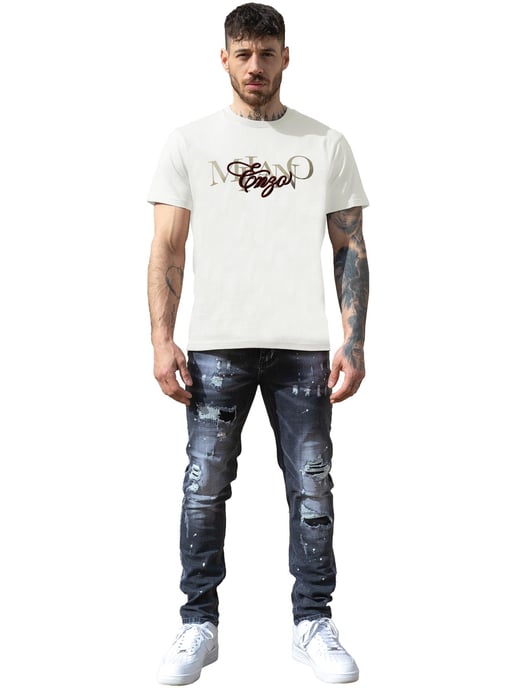 Enzo Milano | Camiseta estampada con cuello redondo para hombre - Image 3