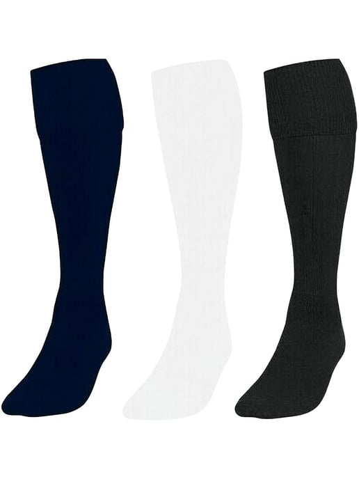 Paquete de 3 calcetines de fútbol para niños - BLK/NVY/WHT - Image 1