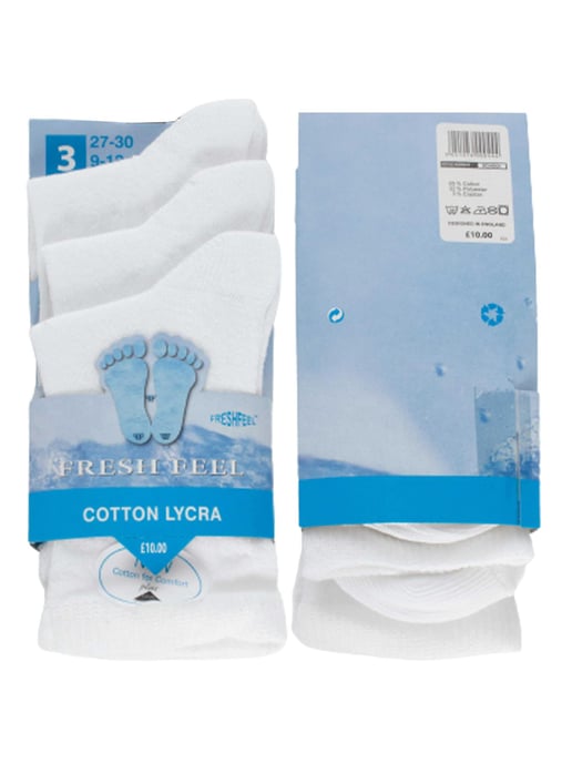 Paquete de 12 calcetines escolares blancos para niños - Image 4