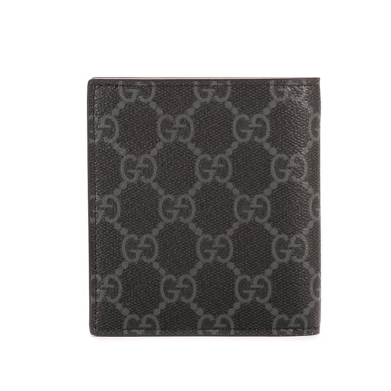 Gucci Emblem Bifold Wallet en Gris/Negro Lona recubierta - Image 4