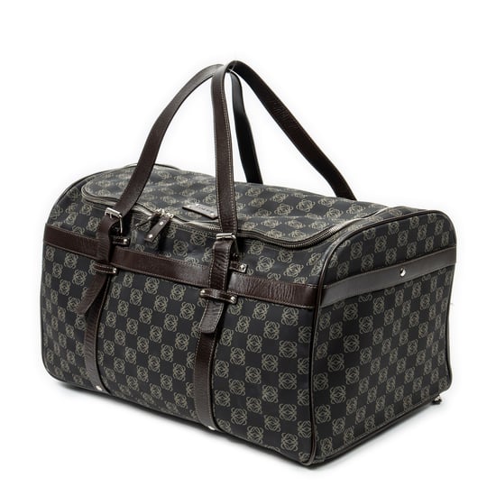 Loewe Vintage Anagram Suitcase en Negro/Beige Lona recubierta - Image 2