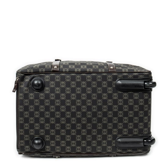 Loewe Vintage Anagram Suitcase en Negro/Beige Lona recubierta - Image 6