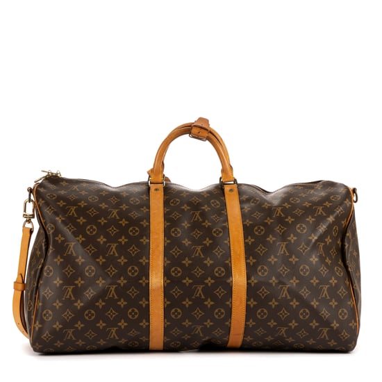 Louis Vuitton Keepall Bandouliere 60 en Marrón Lona recubierta - Image 4