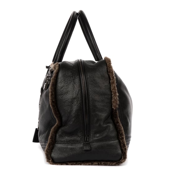 Loewe Amazona Large Boston 45 en Negro/Marrón Piel de becerro - Image 3