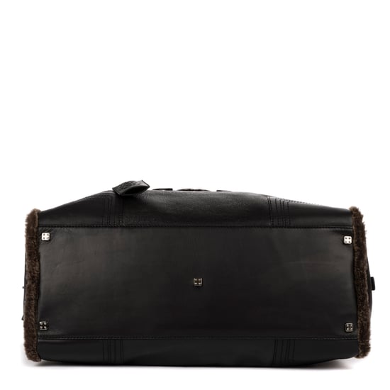 Loewe Amazona Large Boston 45 en Negro/Marrón Piel de becerro - Image 6