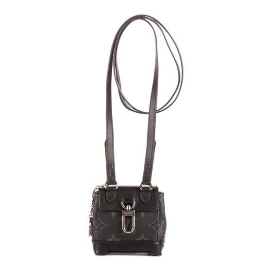 Louis Vuitton Mini Steamer Crossbody Pouch  en Negro Lona recubierta - Image 4