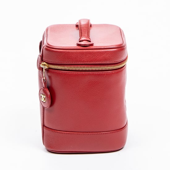 Chanel CC Vanity Case en Rojo Piel de becerro - Image 4
