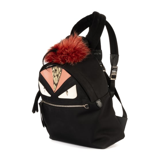 Fendi Monster en Negro Lienzo - Image 2