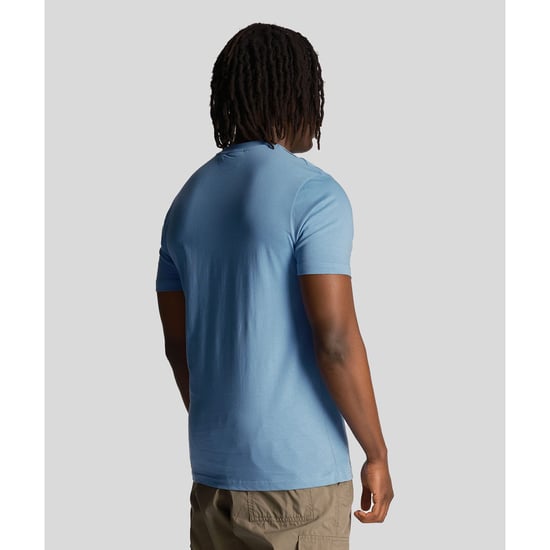 Camiseta azul Riveria con logo bordado de Lyle Scott - Image 3