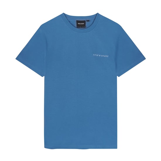 Camiseta azul Riveria con logo bordado de Lyle Scott - Image 5