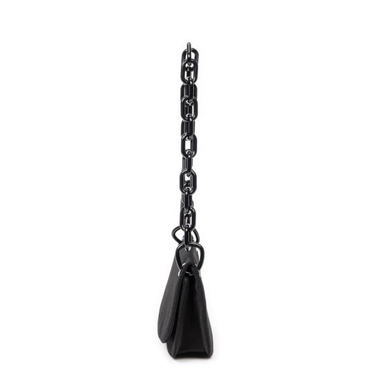 Prada Lucite Chain Shoulder Flap en Negro Lienzo - Image 3