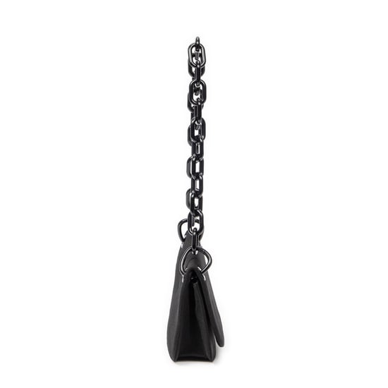 Prada Lucite Chain Shoulder Flap en Negro Lienzo - Image 4