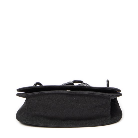 Prada Lucite Chain Shoulder Flap en Negro Lienzo - Image 6