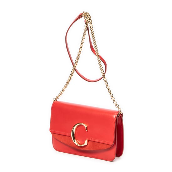 Chloé C Chain Clutch en Rojo Piel de becerro - Image 2