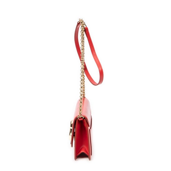 Chloé C Chain Clutch en Rojo Piel de becerro - Image 3