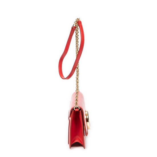 Chloé C Chain Clutch en Rojo Piel de becerro - Image 4