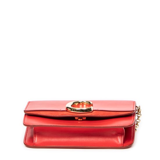 Chloé C Chain Clutch en Rojo Piel de becerro - Image 6