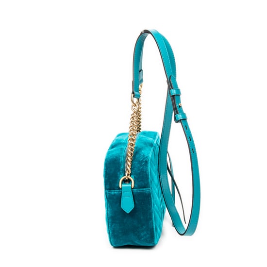 Gucci Small GG Marmont Chain Crossbody  en Verde azulado Lienzo - Image 3
