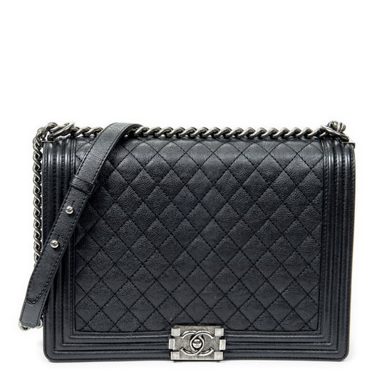 Chanel Large Boy en Negro Piel de becerro - Image 1