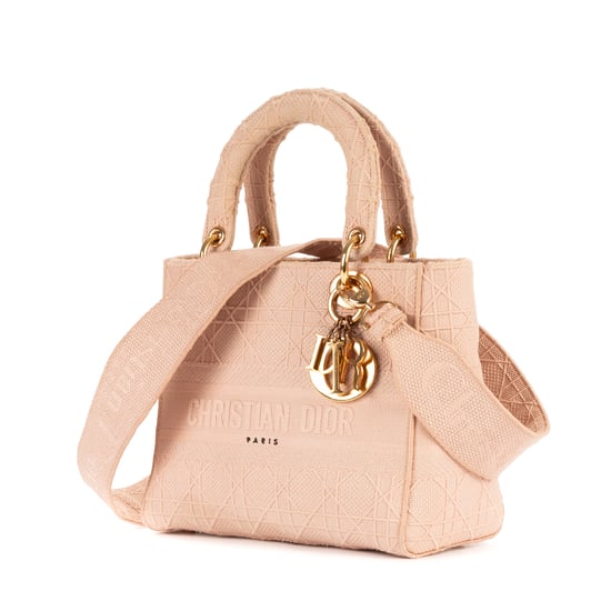 Dior Ltd. Ed. Medium Lady Dior Lite Mizza MM en Rosa Lienzo - Image 2