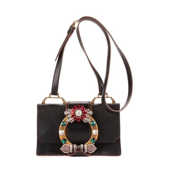 Miu Miu Madras Lady Buckle Flap en Negro Piel de becerro - Image 1