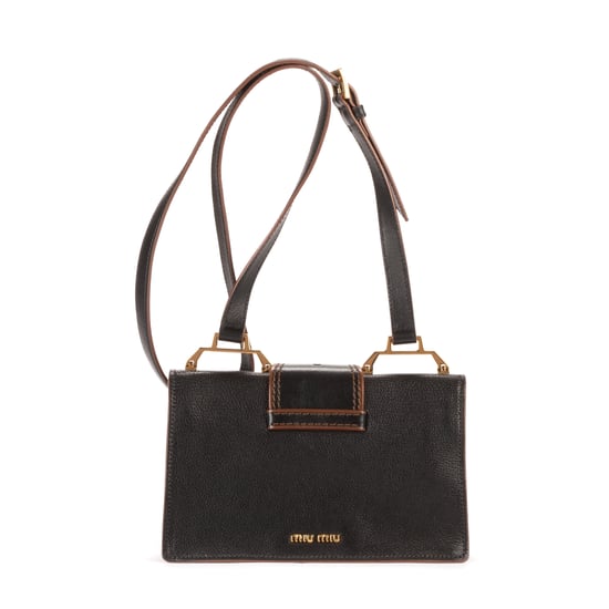 Miu Miu Madras Lady Buckle Flap en Negro Piel de becerro - Image 4