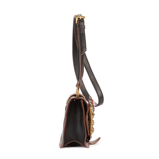 Miu Miu Madras Lady Buckle Flap en Negro Piel de becerro - Image 5