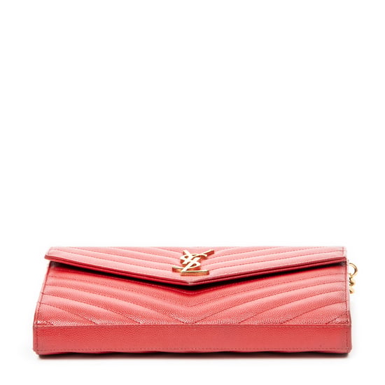Yves Saint Laurent Classic Cassandre Chain Wallet  en Rojo Piel de becerro - Image 6