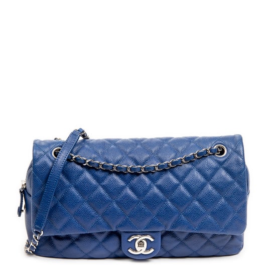 Chanel Jumbo Easy Flap en Azul Real Piel de becerro - Image 1
