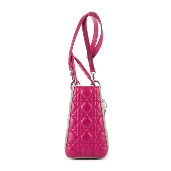 Dior Medium Lady Dior Zip Medium en Gris/Fushia Piel de becerro - Image 5