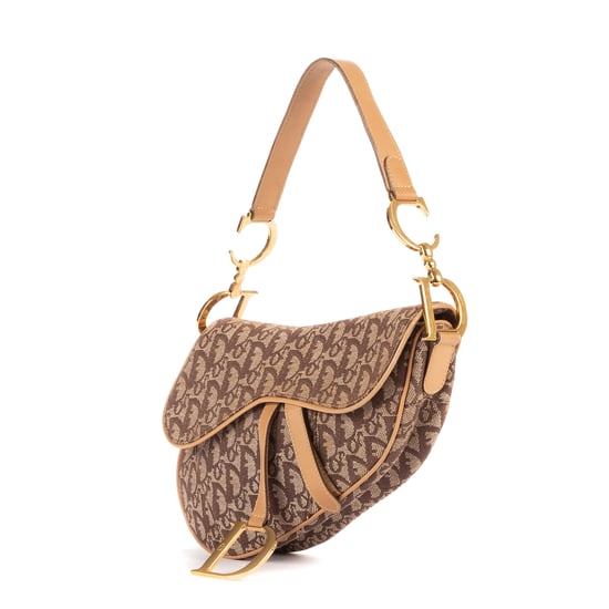 Dior Saddle Oblique en Marrón Lienzo - Image 2