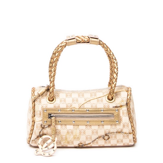 Loewe Braided Handle Zip Tote en Beige/Dorado Lienzo - Image 1